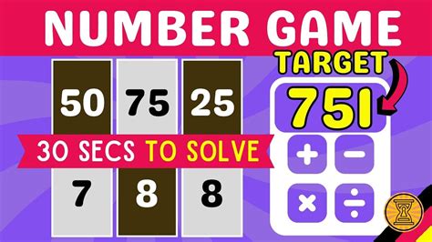 Countdown Numbers Game 🧠 Maths Challenges & Puzzles - YouTube