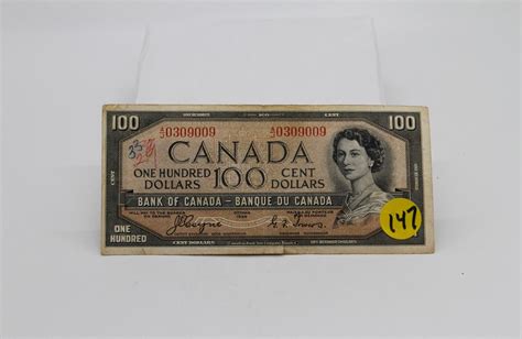 1954 Canadian $100 bill