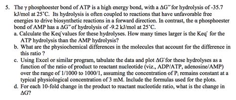 phosphoester bond of ATP is a high energy with, with | Chegg.com