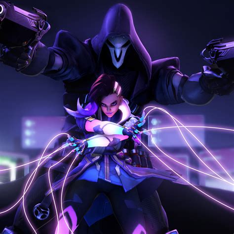 2048x2048 Resolution Sombra Reaper Overwatch 4k Ipad Air Wallpaper ...