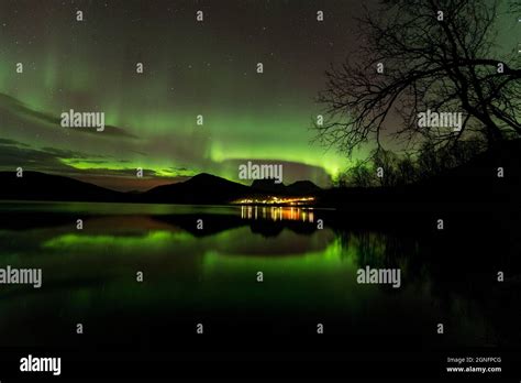 NORWAY. SENJA ISLAND. NORTHERN LIGHTS Stock Photo - Alamy