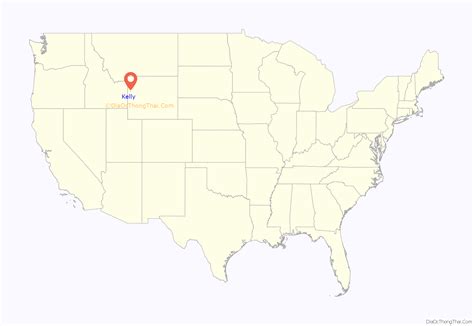 Map of Kelly CDP, Wyoming - Thong Thai Real