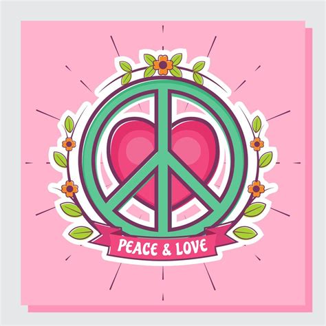 Peace and Love Vector Illustration 252016 Vector Art at Vecteezy