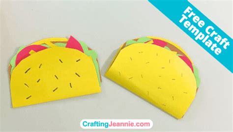 Easy Paper Taco Craft (Free Template) - Crafting Jeannie