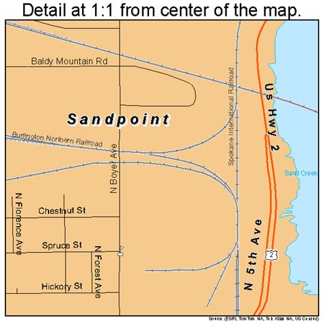 Sandpoint Idaho Street Map 1672100