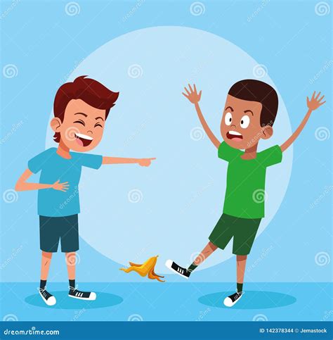 Kids laughing with jokes stock vector. Illustration of entertainer ...