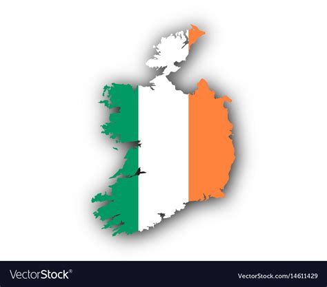 Ireland Map And Flag
