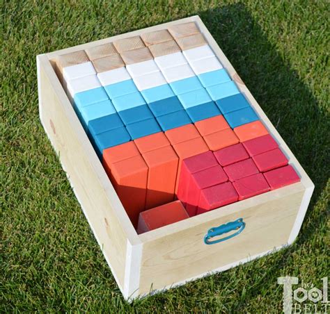 Diy giant jenga game table and storage - filnjunkie