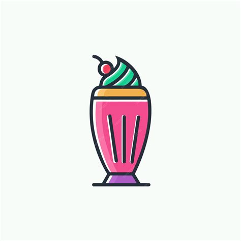 Premium Vector | Milkshake logo