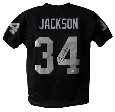 Bo Jackson Autographed/Signed Oakland Raiders Black XL Jersey JSA 11759 ...