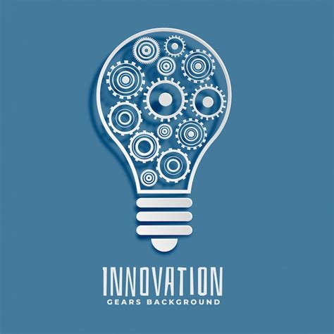 Free Vector | Innovation and idea bub and gears background