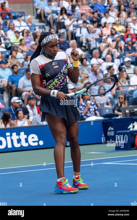 Coco Gauff (USA) competing at the 2022 US Open Stock Photo - Alamy