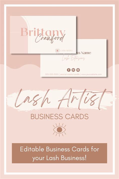 Eyelash Extension Business Card Template for Canva Editable - Etsy ...