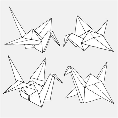 Origami paper cranes — Stock Vector © vabadov #27029057