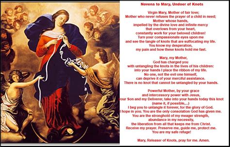 My Favorite Novena Prayers: Novena to Mary, Undoer of Knots