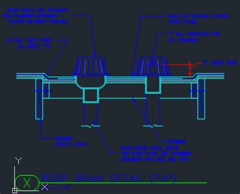 Roof Drain Detail - CAD Files, DWG files, Plans and Details