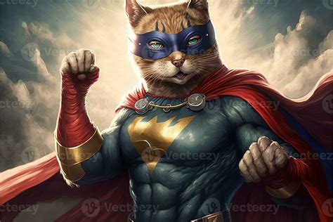 superhero cat illustration 23935312 Stock Photo at Vecteezy