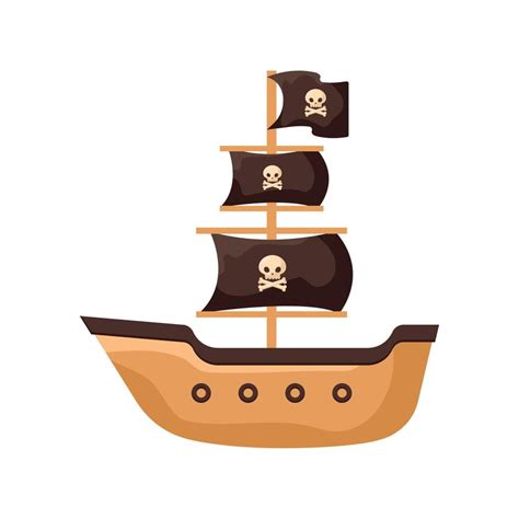 pirate ship design 21385194 Vector Art at Vecteezy