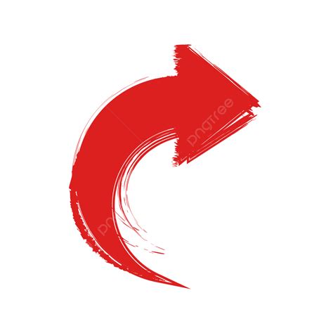 Red Arrow Sign Paint Stroke Vector, Red Arrow, Arrow Sign, Arrow PNG and Vector with Transparent ...