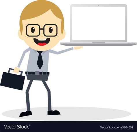 Business presentation cartoon character Royalty Free Vector