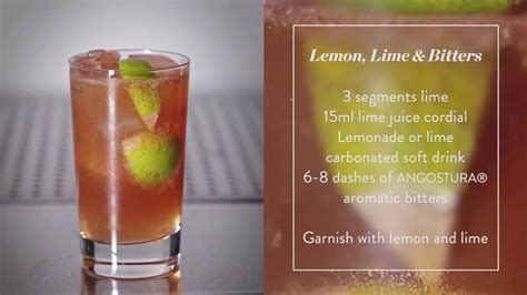 How to Make Lemon Lime & Bitters - Cocktail recipe Presented by the ...