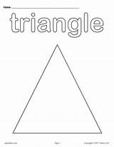 Triangle Coloring Page  Worksheet Shape coloring pages sketch template