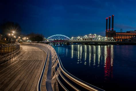 Rhode Island Pedestrian Bridge Photograph by Renee Ramos | Pixels