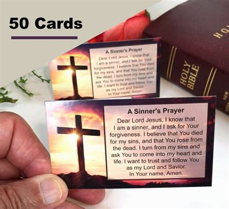 A Sinner's Prayer Scripture Cards Salvation Bible - Etsy