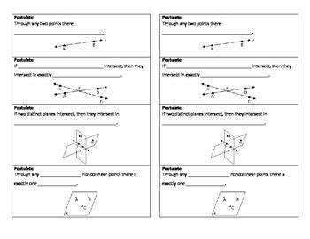 Fundamental Geometry Postulates by Resources by Andrea | TpT