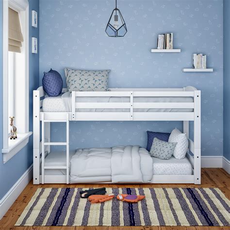 Better Homes And Gardens Tristan Twin Floor Bunk Bed White - Bed Western