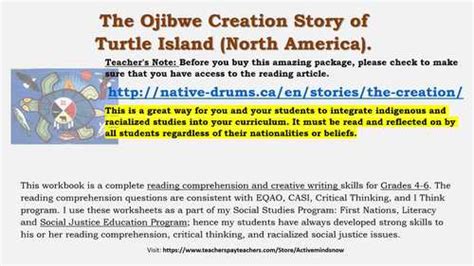 The Ojibwe Creation Story of Turtle Island (North America) by ...