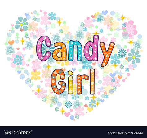 Candy girl greeting card Royalty Free Vector Image