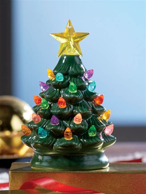 Mini Ceramic Battery Powered Christmas Tree | Ceramic christmas trees ...