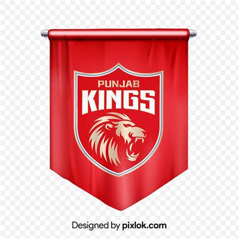 Punjab Kings Logo Flag PNG Image Free Download From pixlok.com in 2023 ...