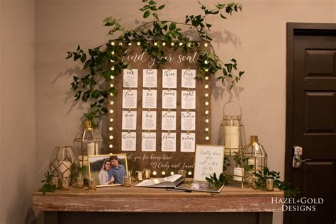 DIY Rustic Wedding Seating Chart - Hazel + Gold Designs