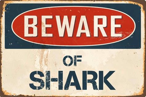 Beware of Shark Metal Sign, Shark Sign, Shark Plaque - Etsy