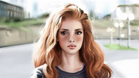 Redhead Girl Artistic Art 4k Wallpaper,HD Artist Wallpapers,4k Wallpapers,Images,Backgrounds ...