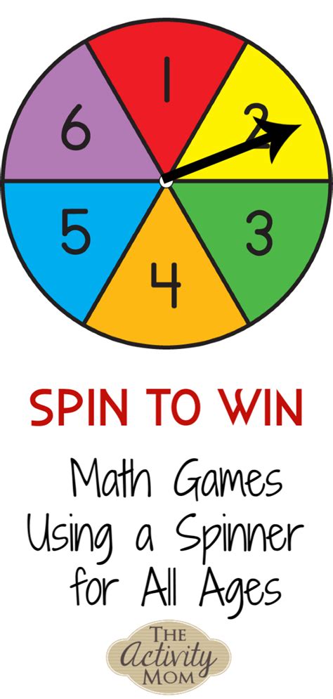 Math Spinner Activities and Games - The Activity Mom | Probability ...