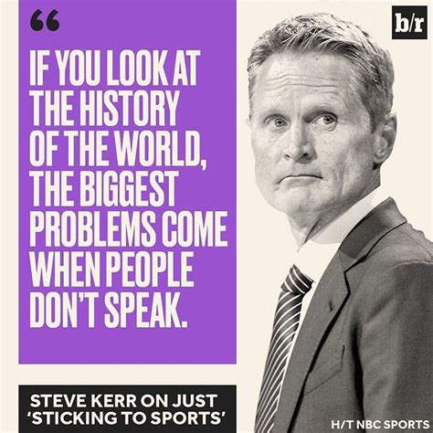 Steve Kerr isn't "sticking to sports" | Steve kerr, Amazing quotes, Words