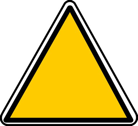 Yellow Triangle Sign Clip Art at Clker.com - vector clip art online, royalty free & public domain