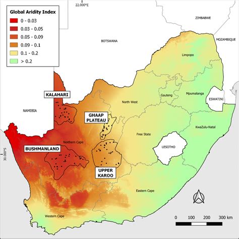 Map of the study area in the Northern Cape Province of South Africa,... | Download Scientific ...