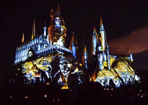 Best Viewing of the Nighttime Lights at Hogwarts Castle