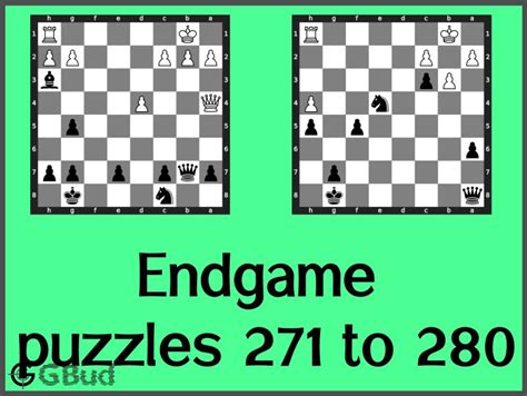 Chess endgame puzzles 271 to 280