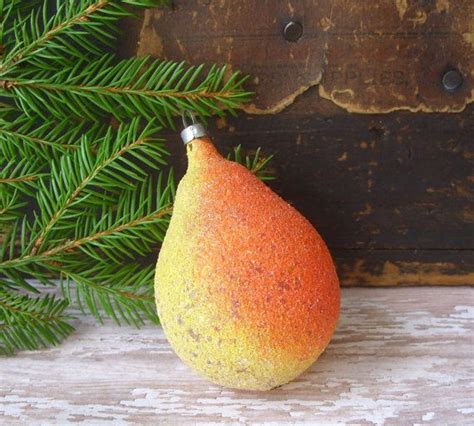 Antique German Pear Glass Christmas Ornament - Etsy | Mercury glass christmas ornaments, Glass ...