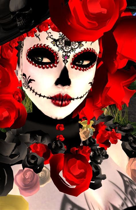 DIA De Los Muertos Makeup | eX + Dia De Los Muertos Black October Blog ...