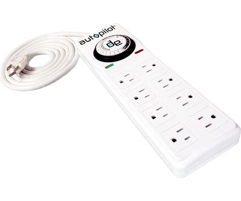 Autopilot Surge Protector / Power Strip with 8 outlets & timer TMSP8 ...