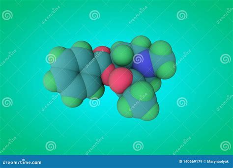 Molecular Model of Cocaine, a Stimulant and Psychoactive Drug. Medical ...