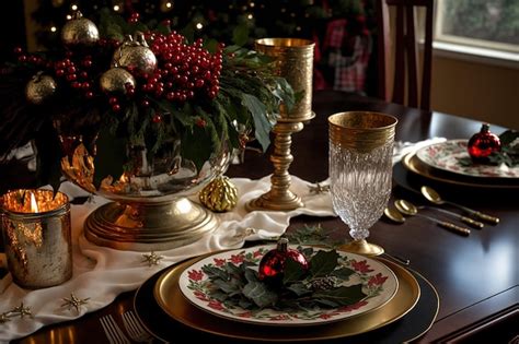 Premium Photo | Holiday themed table decor