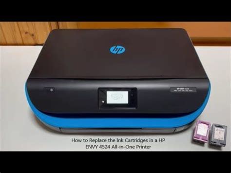 How To Replace The Ink Cartridges in a HP Envy 4524 All in One Printer - YouTube in 2022 | Ink ...