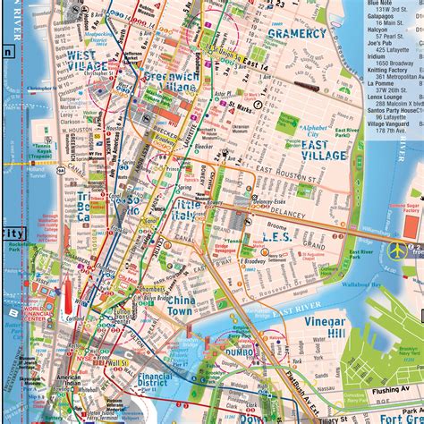 Subway Map Nyc With Streets - Time Zones Map